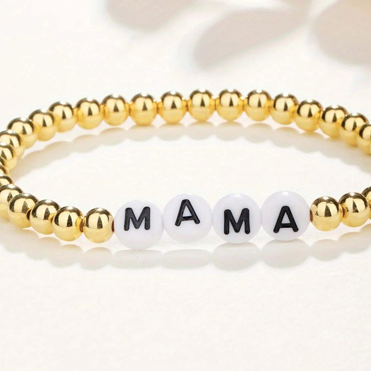 Letter Pattern Beaded Bracelet, Fashionable Jewelry for Women & Girls, Trendy All-match & Exquisite Jewelry for Birthday Gift, Matching Bracelet