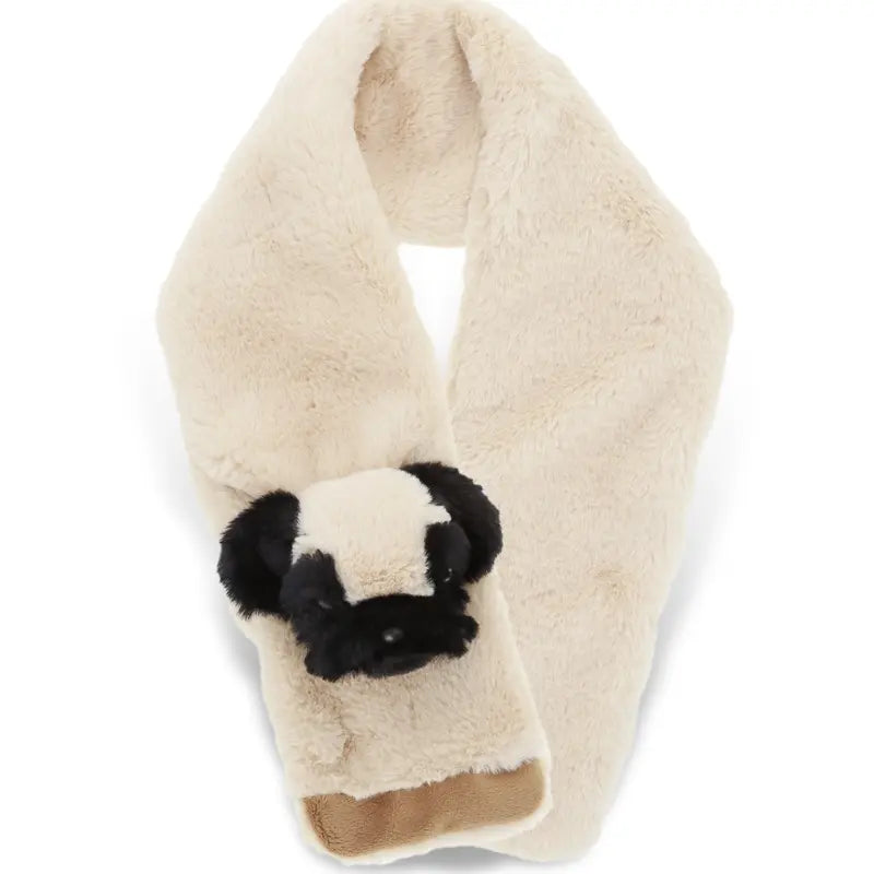 SUPER SOFT PLUSH SCARF - PUG DOG