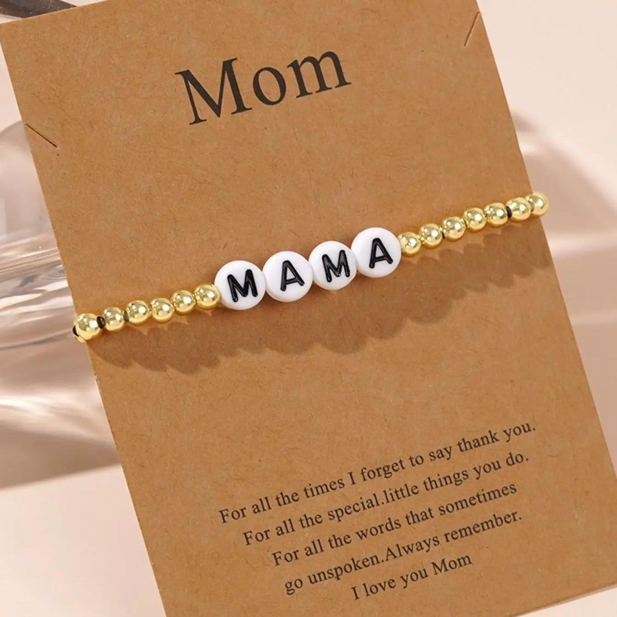 Letter Pattern Beaded Bracelet, Fashionable Jewelry for Women & Girls, Trendy All-match & Exquisite Jewelry for Birthday Gift, Matching Bracelet