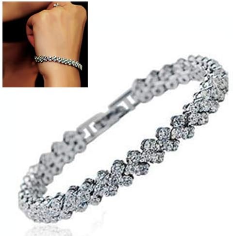 Women Jewelry 925 Silver Sterling Silver Bracelet Fashion Cuff Bangle Chain Bracelets Practical Processed