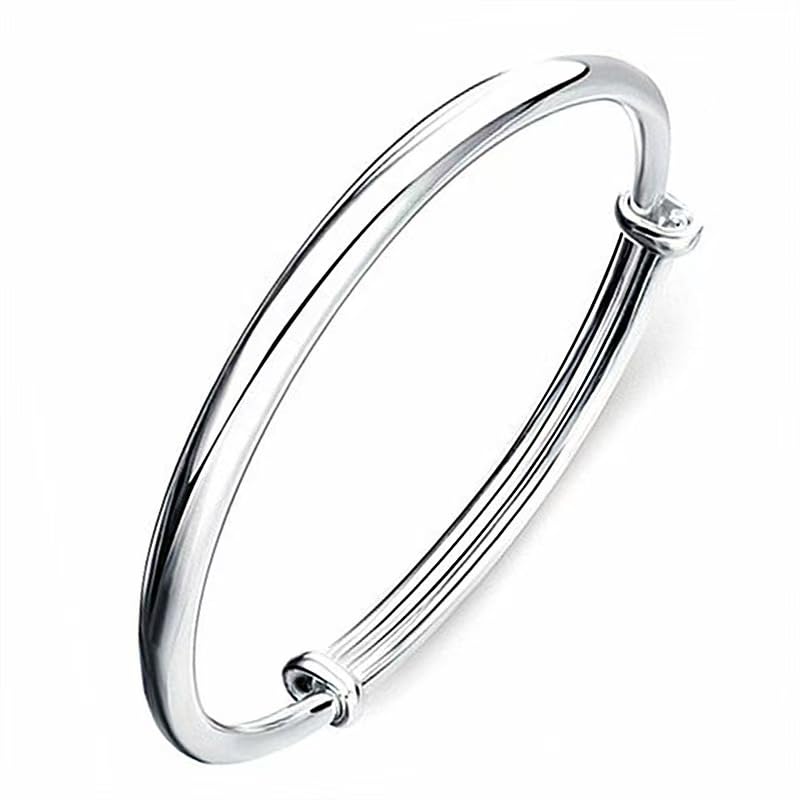 Women Jewelry 925 Silver Sterling Silver Bracelet Fashion Cuff Bangle Chain Bracelets Practical Processed