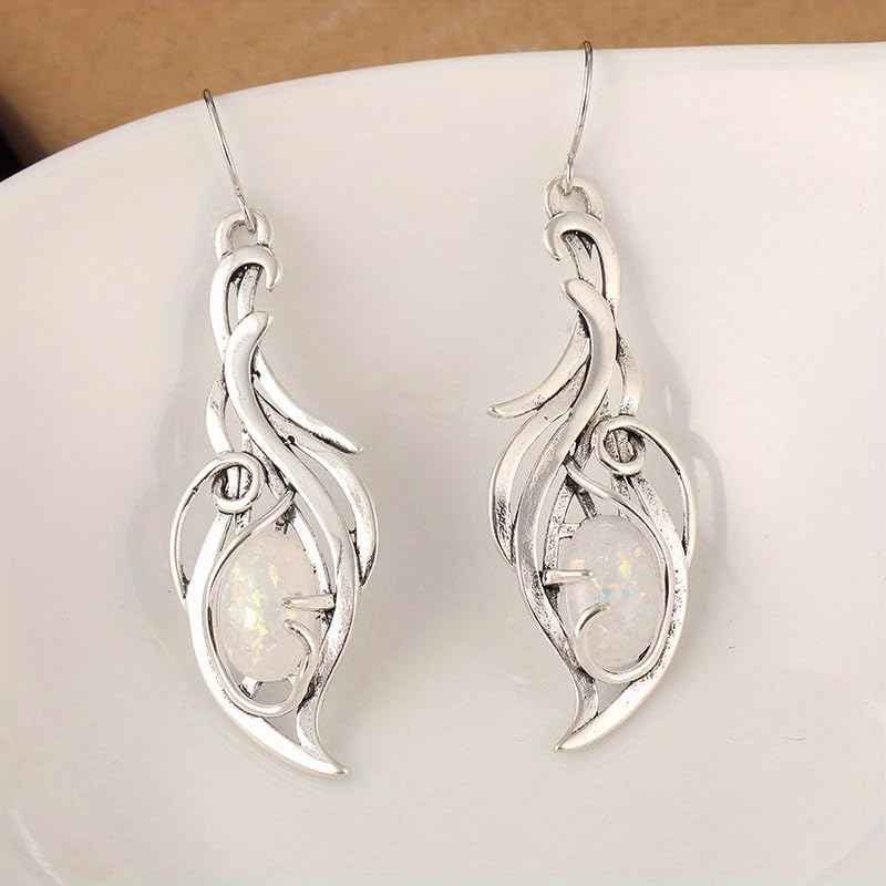 Creative Retro Handmade Droplet Shaped Pendant Earrings, Personalized Jewelry Accessories for Holiday Parties