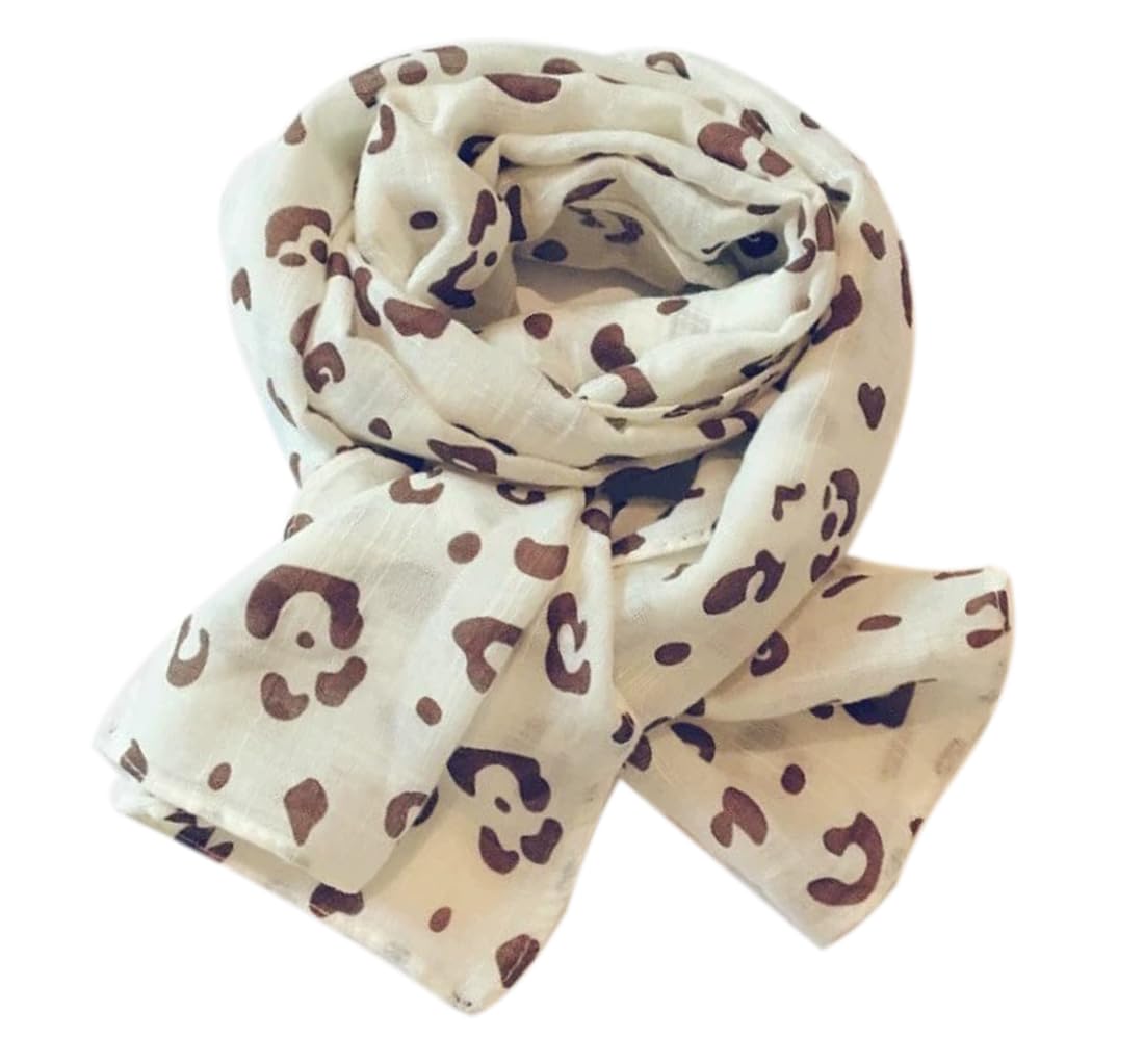 Summer Soft Cute Print Scarf for Kids Boy Girl Casual Travel Scarf 60"×10"