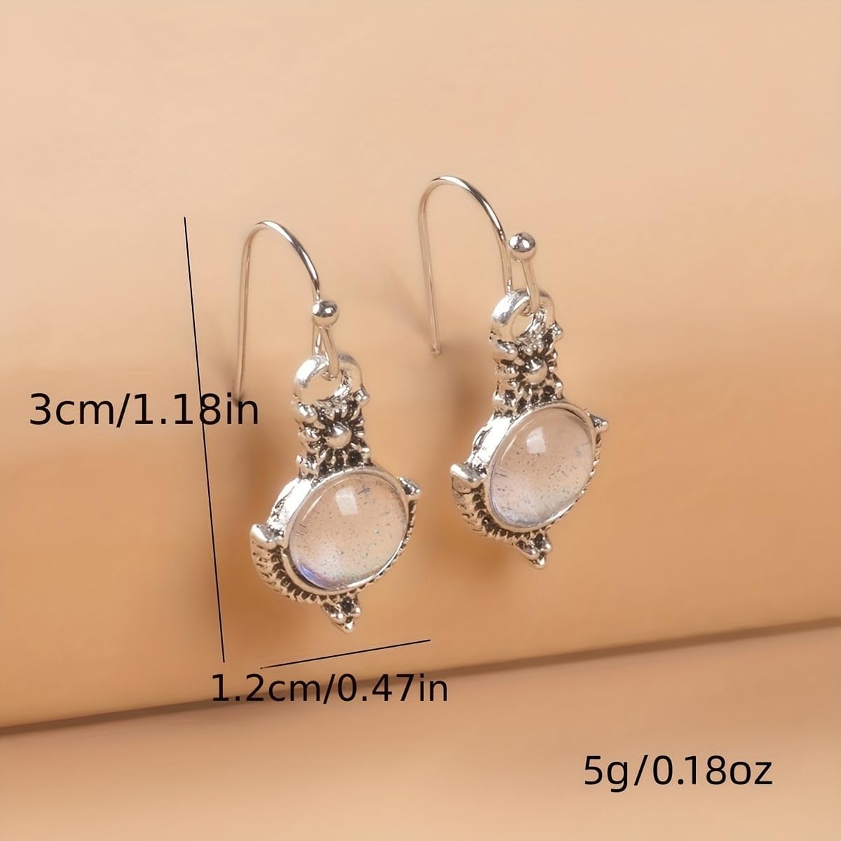 Luxurious Vintage Moonstone Statement Long Drop Dangle Earrings - Drop Dangle Jewelry for Wedding Party, Gift Idea, Durable, Shining, Elegant, and Sophisticated Accessories