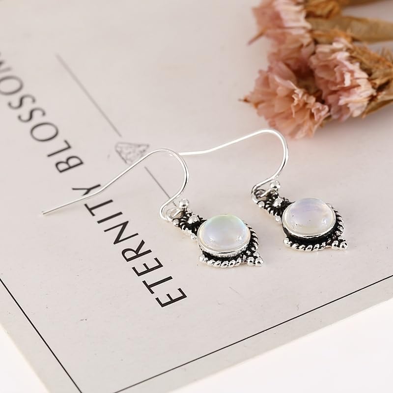 Luxurious Vintage Moonstone Statement Long Drop Dangle Earrings - Drop Dangle Jewelry for Wedding Party, Gift Idea, Durable, Shining, Elegant, and Sophisticated Accessories