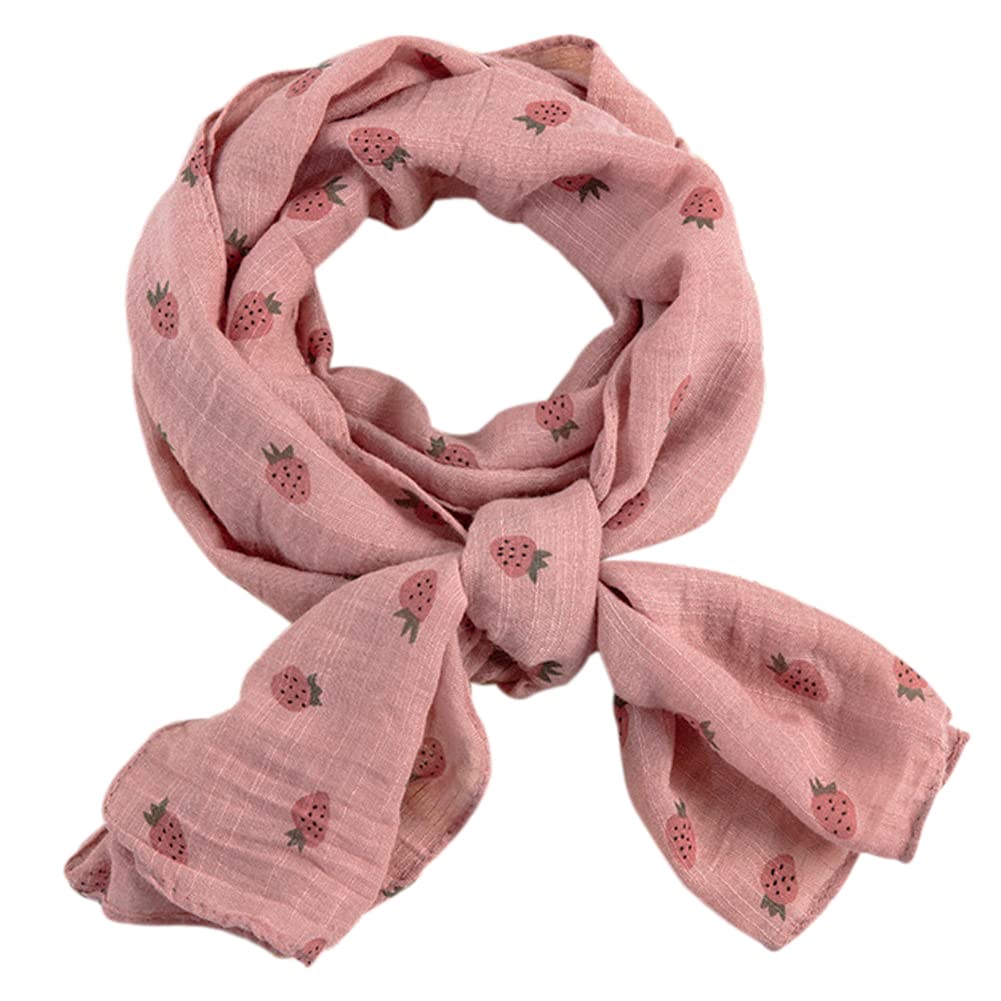 Summer Soft Cute Print Scarf for Kids Boy Girl Casual Travel Scarf 60"×10"