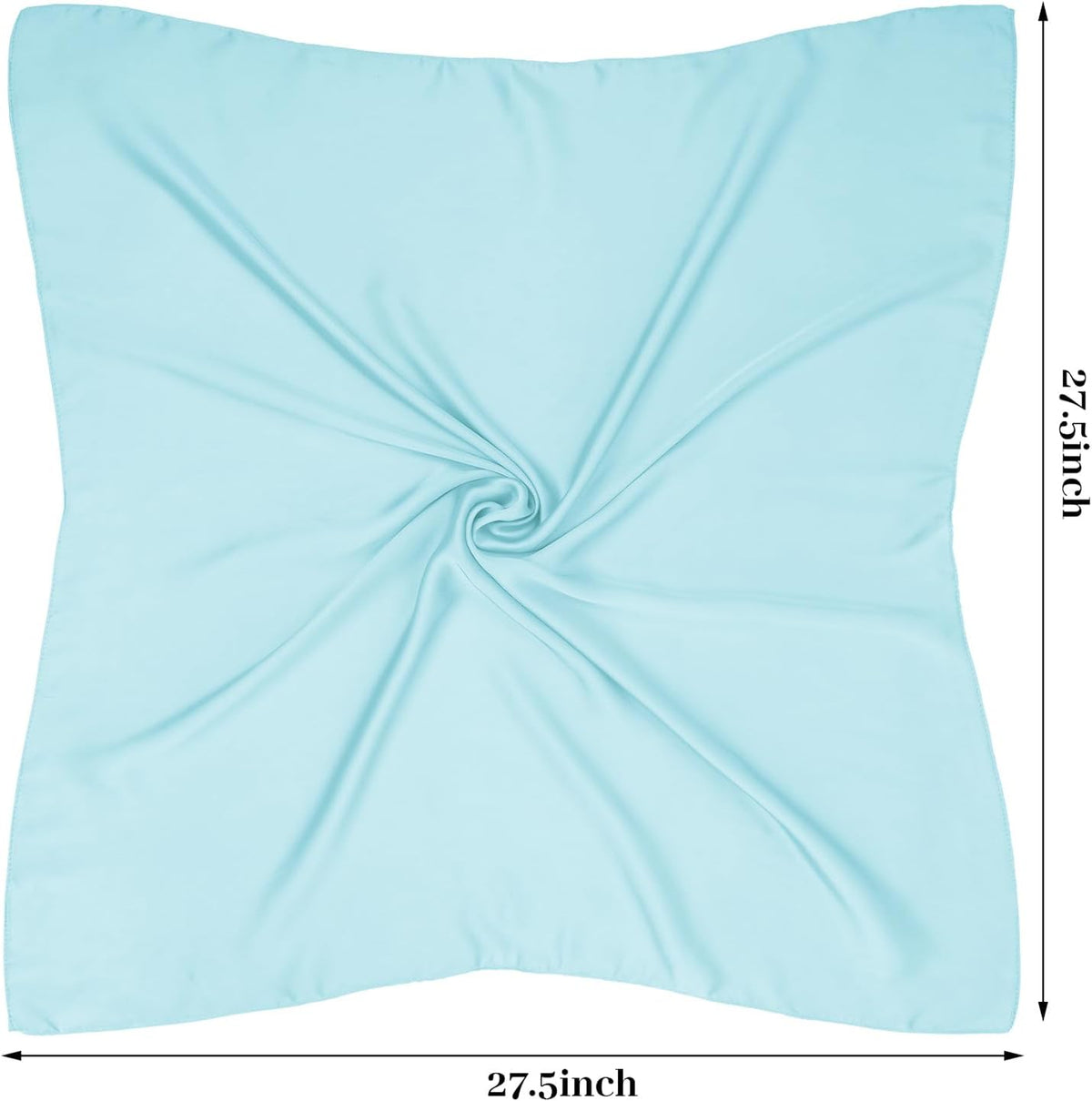 Pistha Satin Scarf Neck Scarf Square Bandanas Hair Handkerchief 27.5 inch