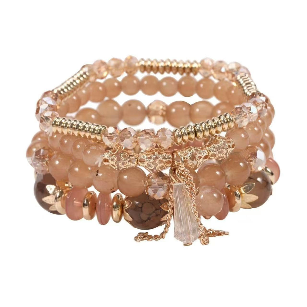 Beaded Bracelets for Women,Bohemian Stackable Style Multilayered Stretch Bracelets Friendship Jewelry Summer