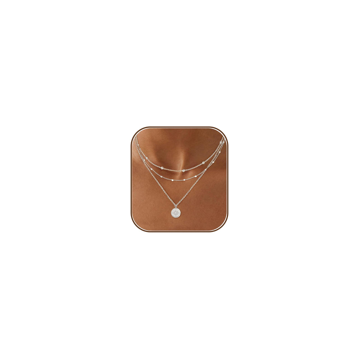 Layered Necklaces for Women Trendy,Gold Necklace Stack 14K Gold Plated Layering Pendant Necklace Set Statement Necklaces for Women Waterproof Gold Jewelry