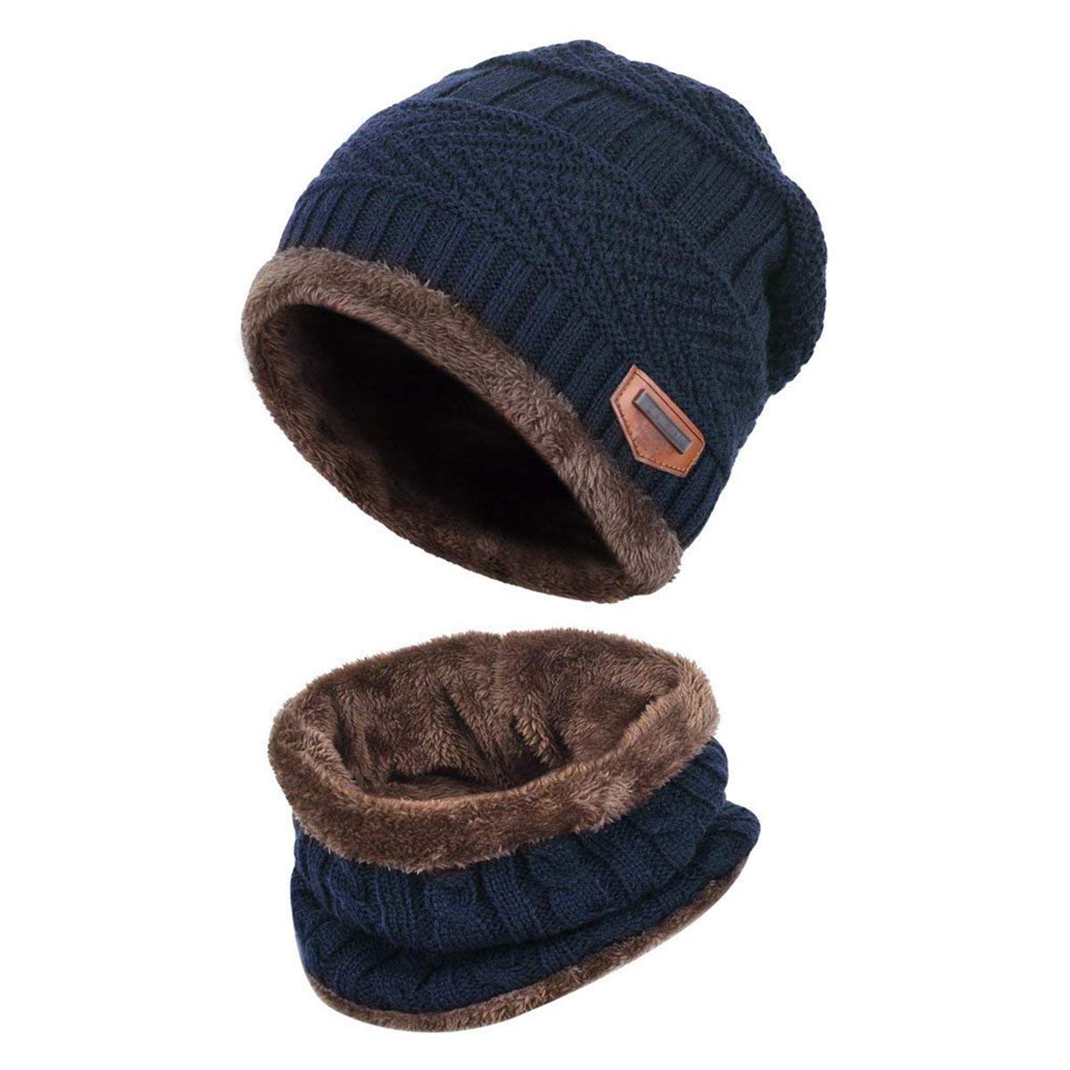 Kids Winter Beanie Scarf Set for Boys Girls Ages 5-14