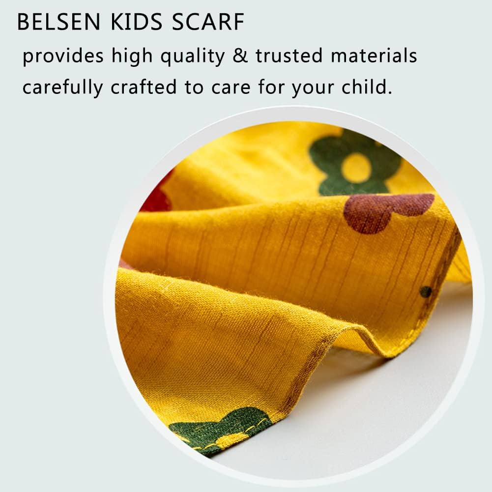 Summer Soft Cute Print Scarf for Kids Boy Girl Casual Travel Scarf 60"×10"