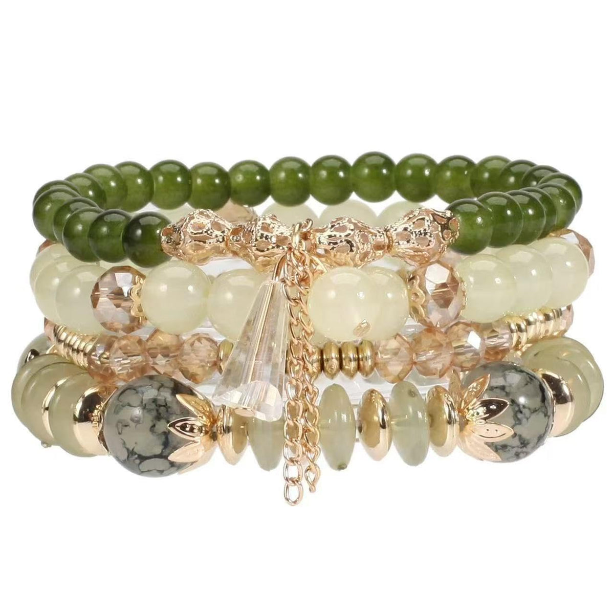 Beaded Bracelets for Women,Bohemian Stackable Style Multilayered Stretch Bracelets Friendship Jewelry Summer