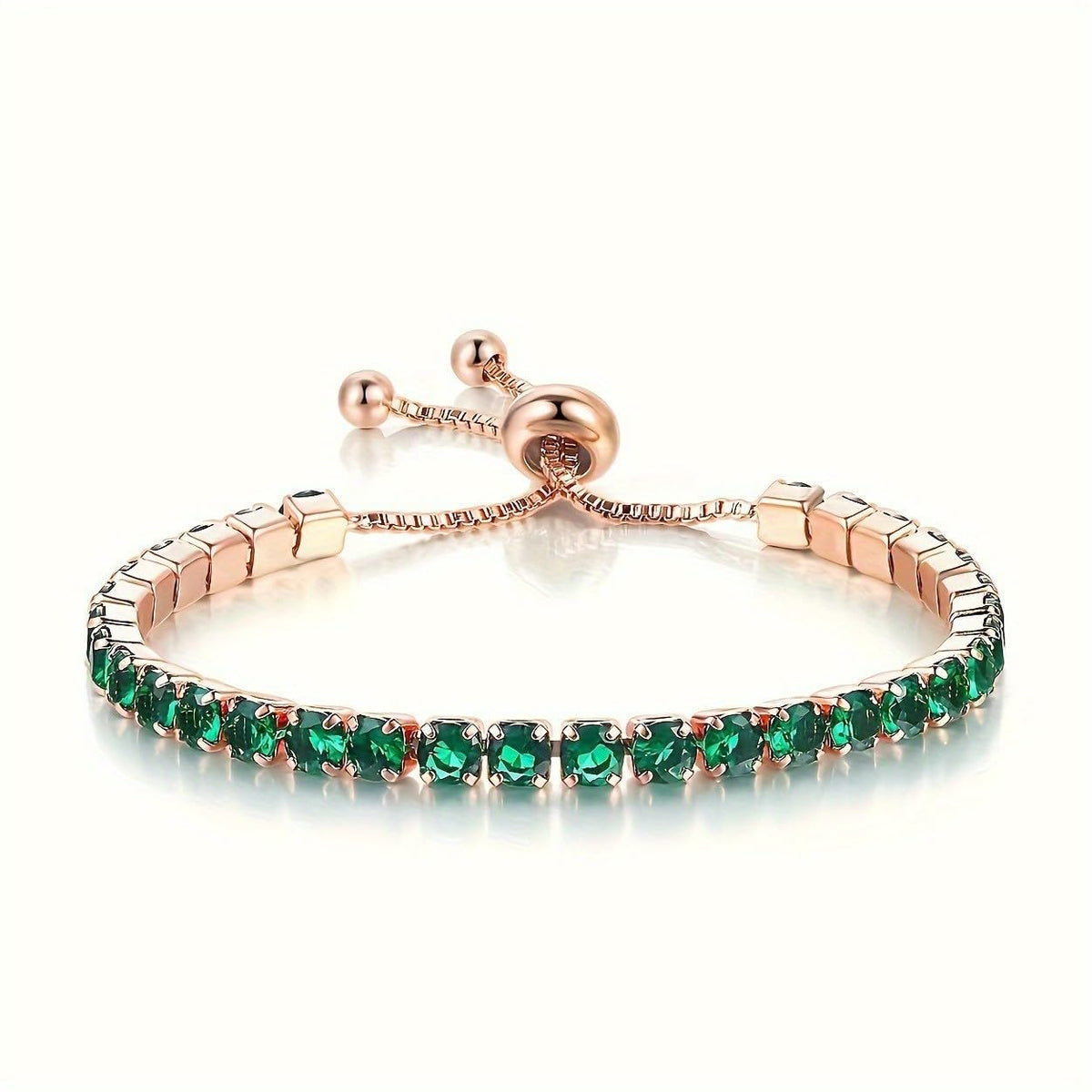 Bracelet for Women Sliver Gold Plated Tennis Bracelet Cubic Zirconia Adjustable Slider Clasp Jewelry Charm Accessories Gift