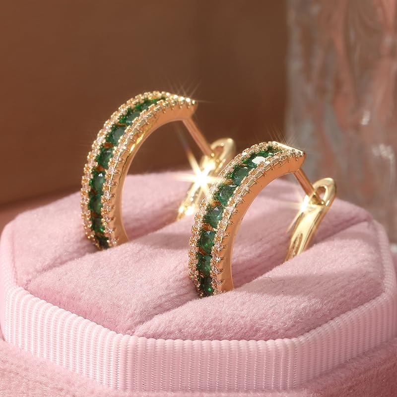 Simple exquisite and elegant women's U-shaped earrings, stylish jewelry accessories are the perfect Christmas holiday gifts for banquets and parties