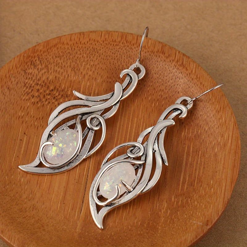 Creative Retro Handmade Droplet Shaped Pendant Earrings, Personalized Jewelry Accessories for Holiday Parties