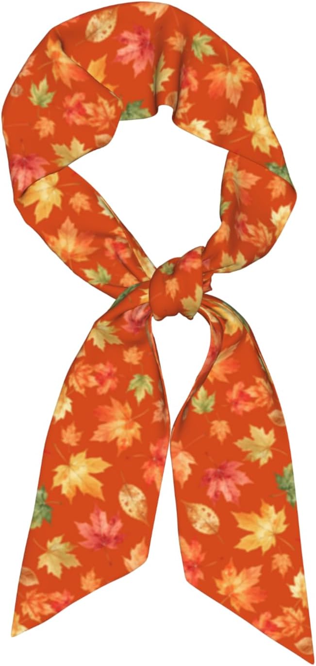 Long Skinny Scarf Silky Satin Hair Scarf Head Neck Scarf Thin Headscarf for Ponytail Headband Purse Bag