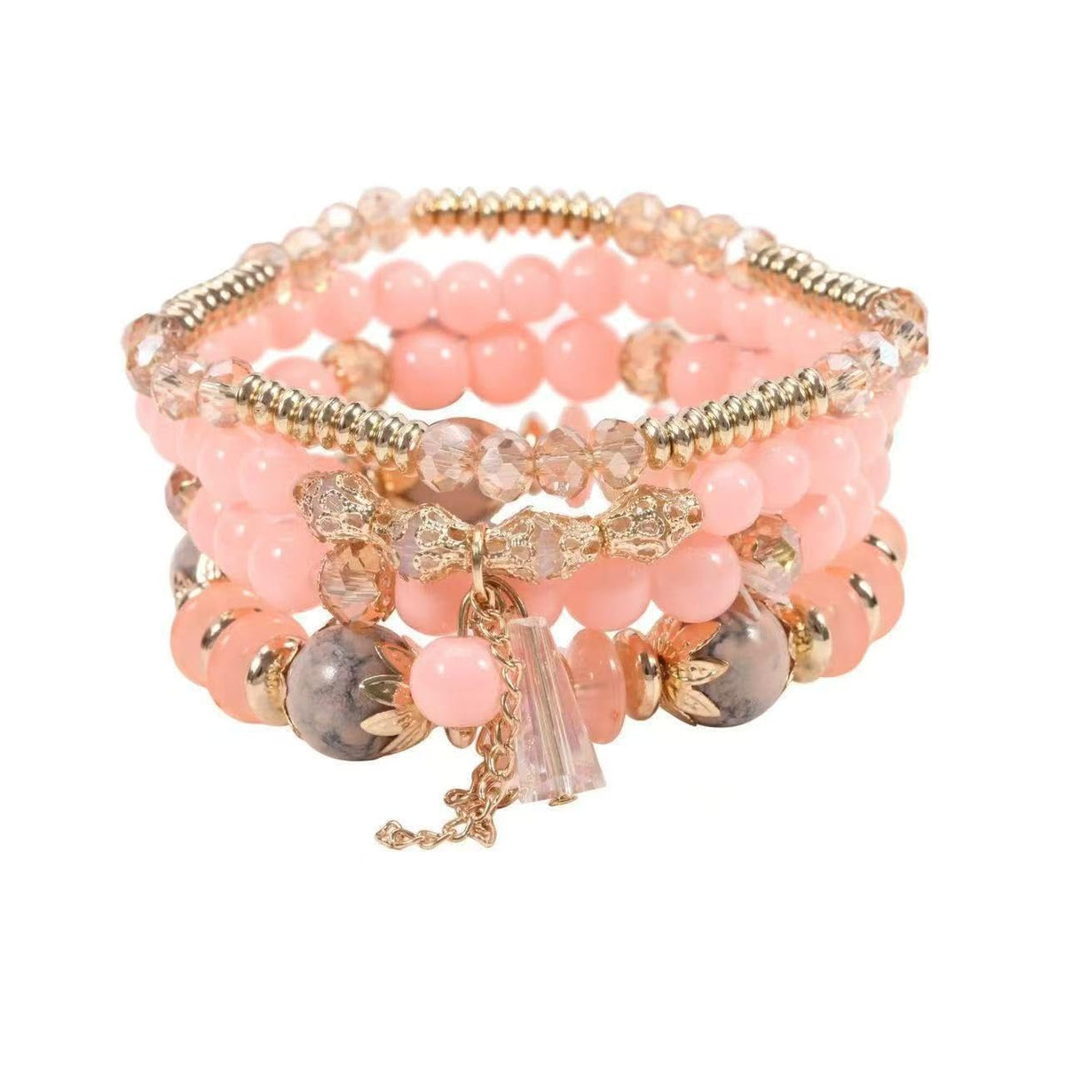 Beaded Bracelets for Women,Bohemian Stackable Style Multilayered Stretch Bracelets Friendship Jewelry Summer