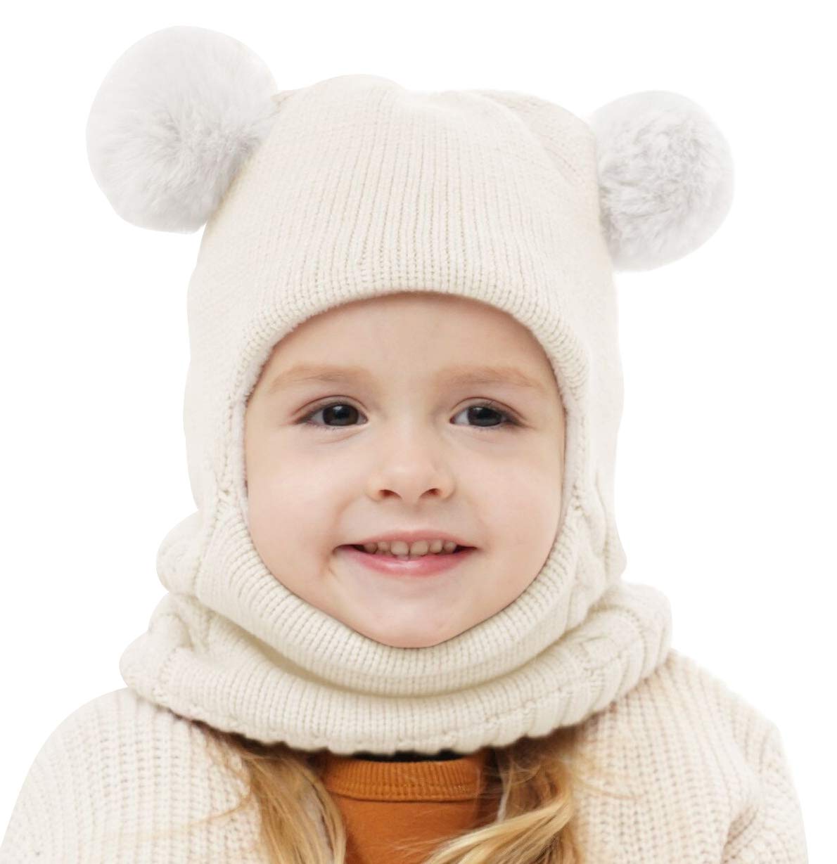Baby Winter Hat Scarf Set, Unisex Infant Toddler Kids Hat Scarf
