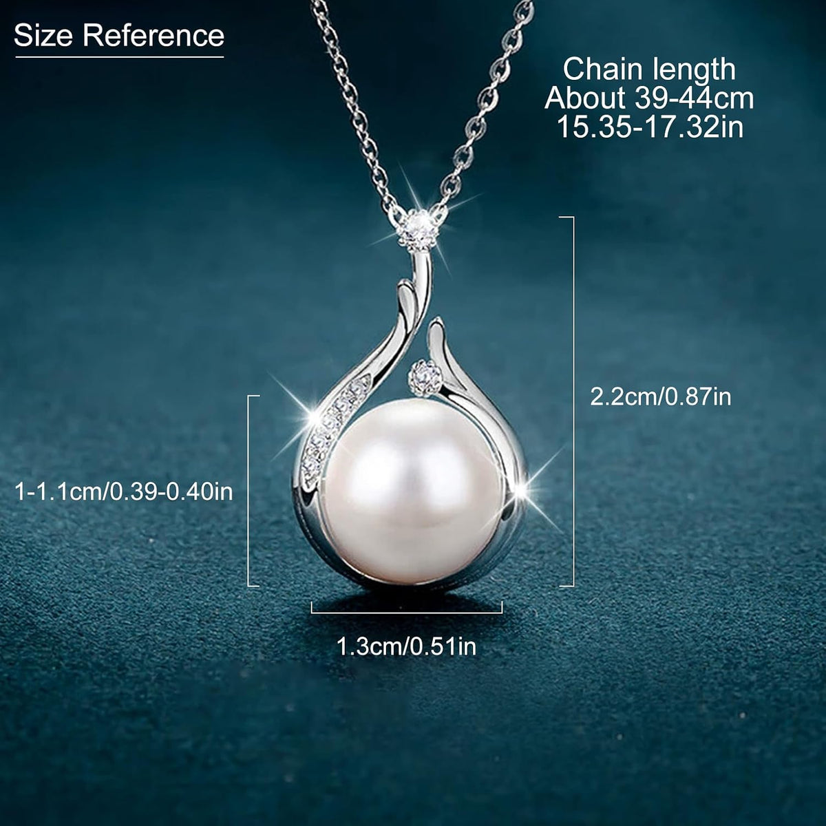 14k Gold Plated Necklace for Women - Dainty Tiny Pearl Pendant Choker Necklaces, Delicate Chain Trendy Jewelry Gift