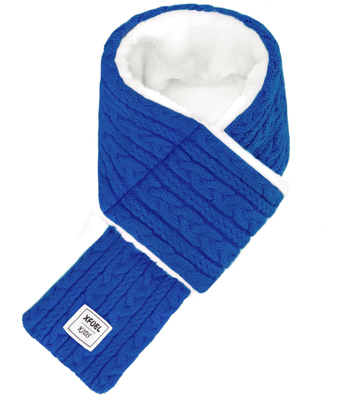 Kids Scarf, Winter Scarves for Girls Boys, Knitted Cross Tie Neck Warmer