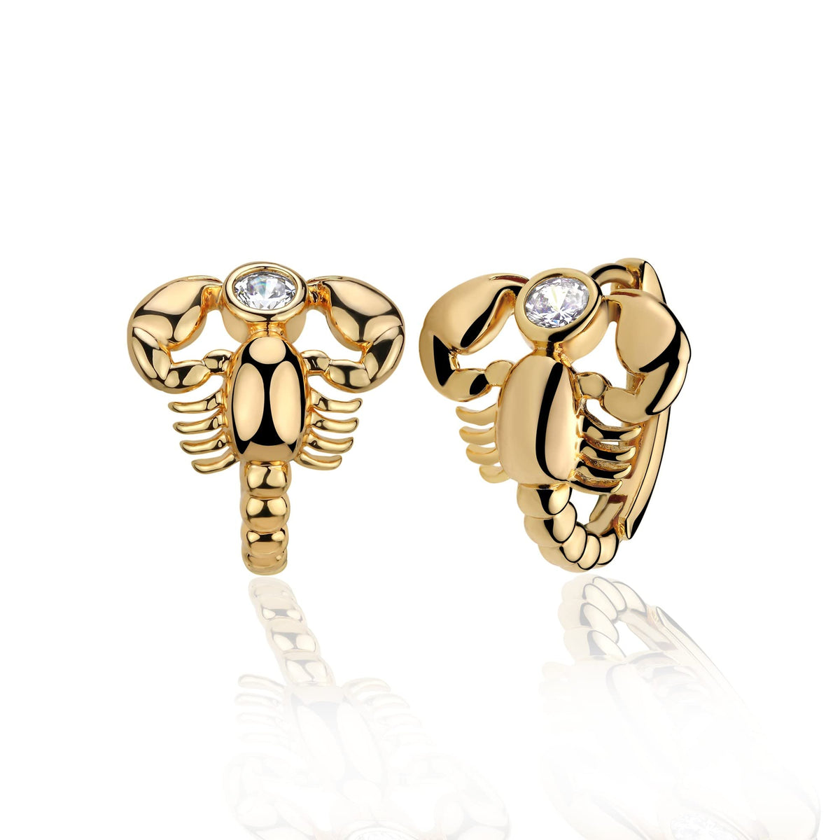 VACRONA Cubic Zirconia Huggie Earrings 14k Gold Plated Tiny Earrings Small Huggie Hoop Earrings Simple Lightweight Hoops Gift for Women