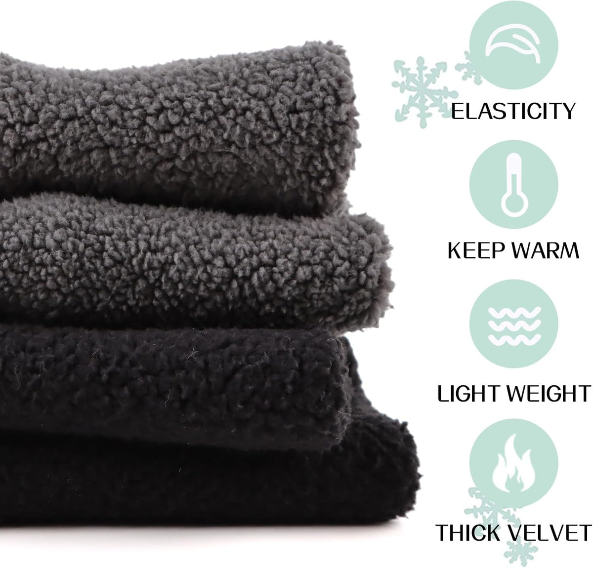 Zsedrut Fleece Warm Kids Scarf Thick Velvet Boys Girls Round Scarves Winter