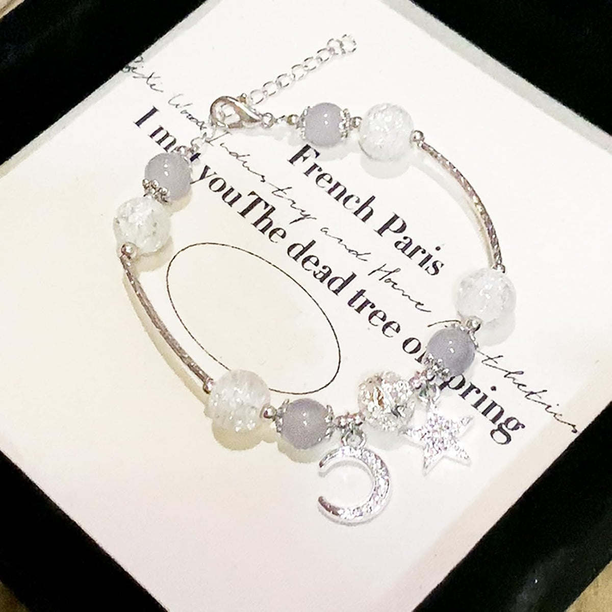 Lucky Bracelet for Women & Men, Cute Retro Synthetic Agate Beaded Jewelry, A Thoughtful Gift for Loved Ones