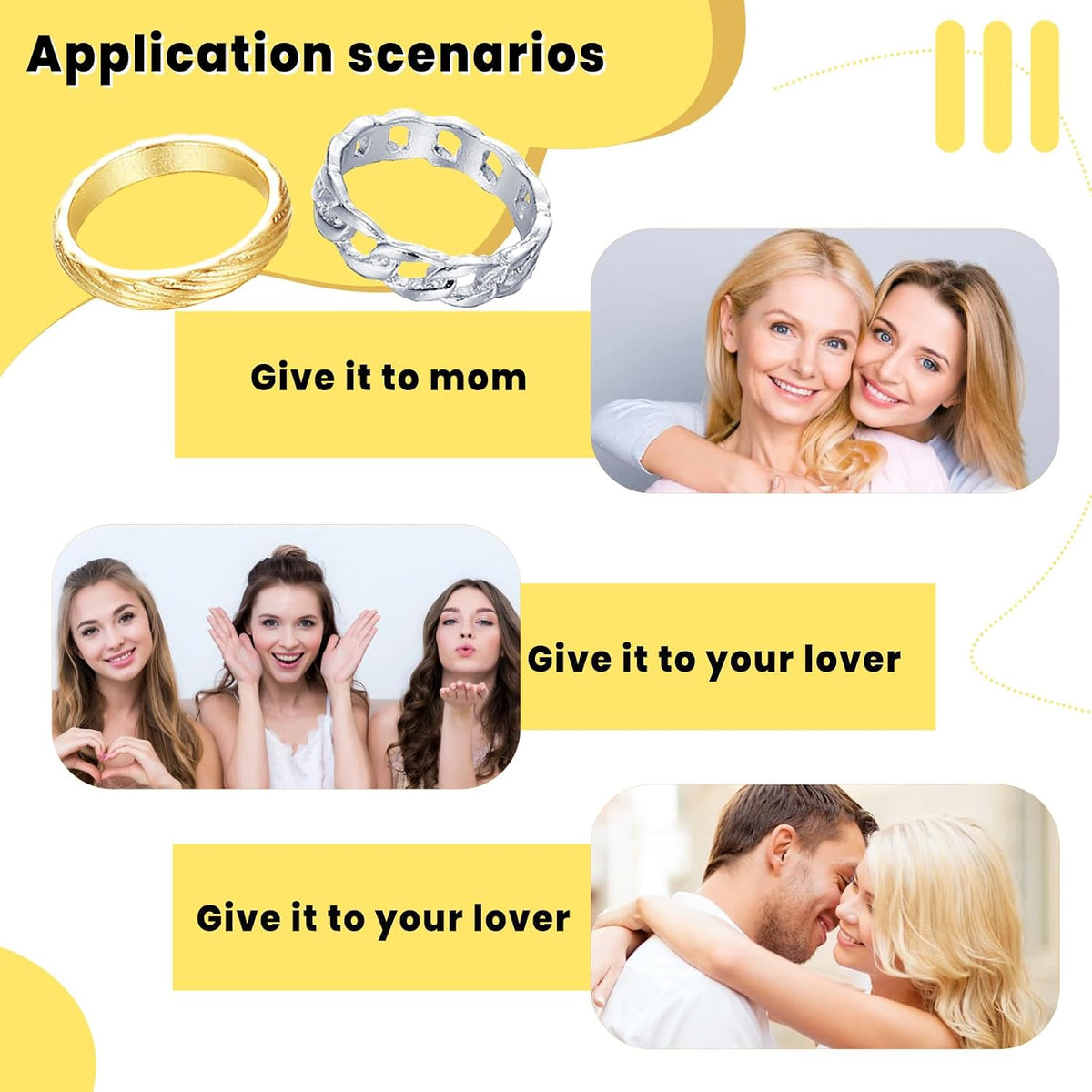 23pcs/set Fashionable Ring Set,Geometric Style And Bohemian Element Accent,Suitable For All Kinds Of Wear Embellishment Valentine Accessories-Gold
