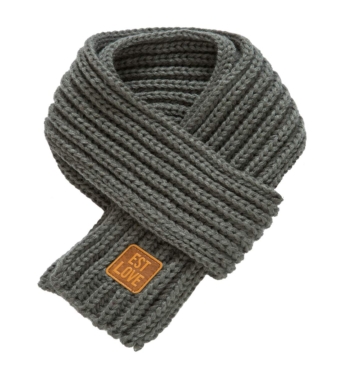 Kids Winter Knitted Warm Scarf Boys Girls Toddlers Solid Color Soft Scarfs Neck Warmer