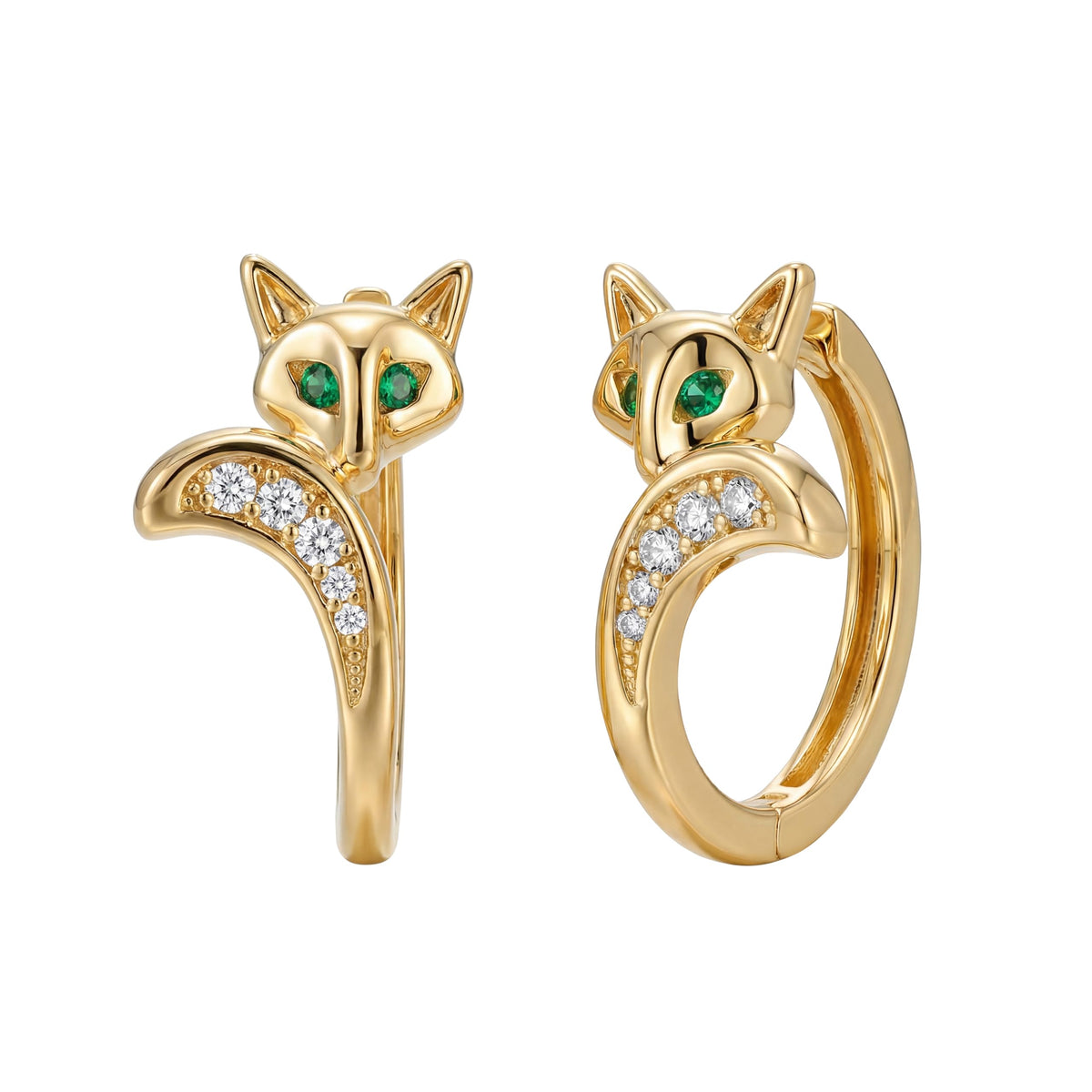 VACRONA Cubic Zirconia Huggie Earrings 14k Gold Plated Tiny Earrings Small Huggie Hoop Earrings Simple Lightweight Hoops Gift for Women