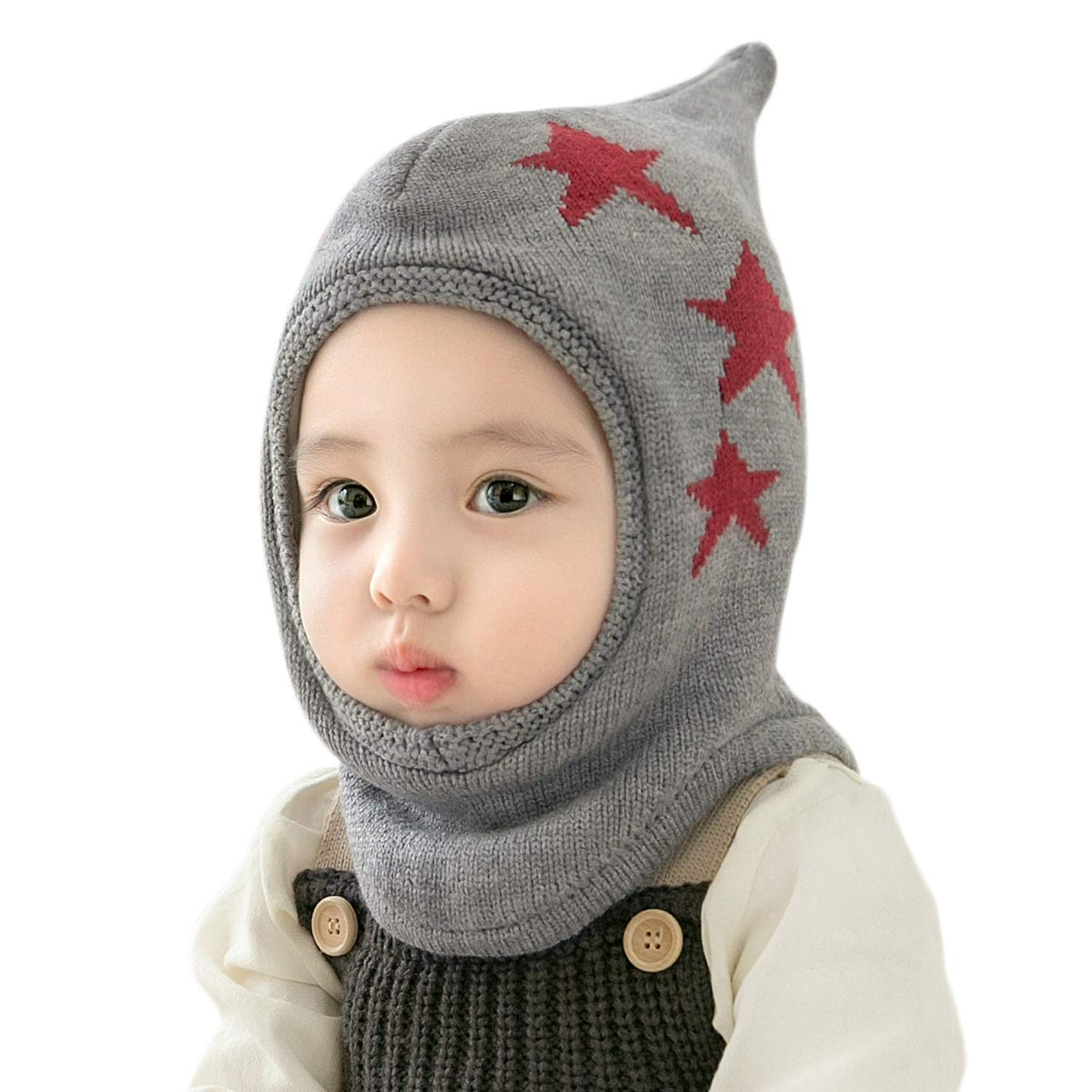 Baby Winter Hat Scarf Set, Unisex Infant Toddler Kids Hat Scarf