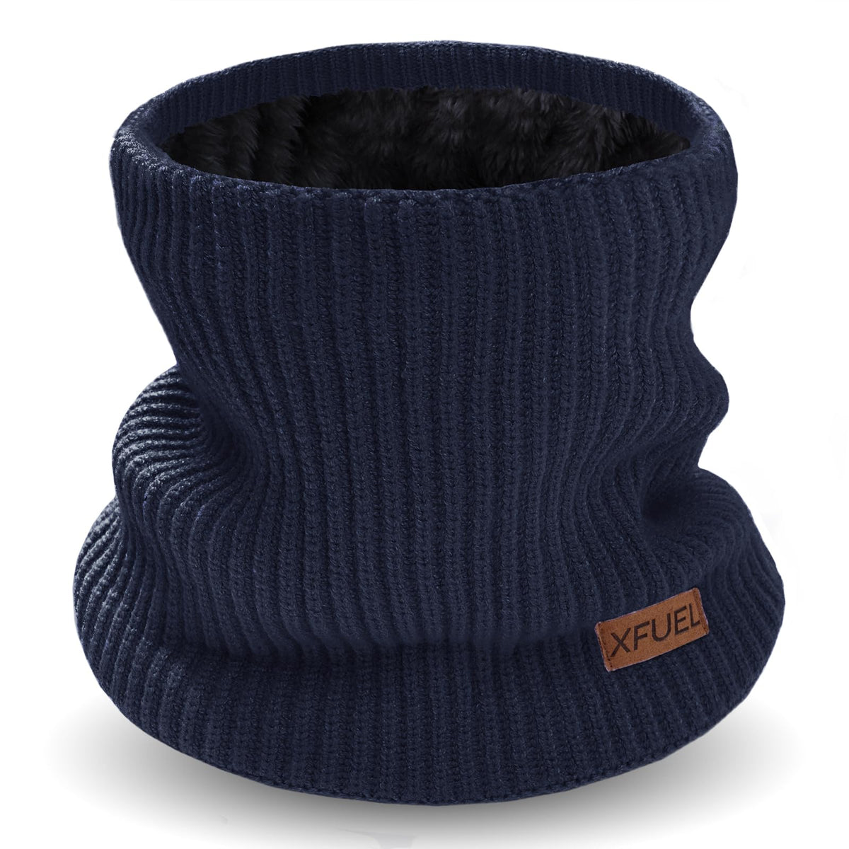 Kids Neck Warmer, Knitted Winter Neck Gaiter, Fleece Lined Infinity Scarf for Boys Girls, Ski Mask for Cold Weather