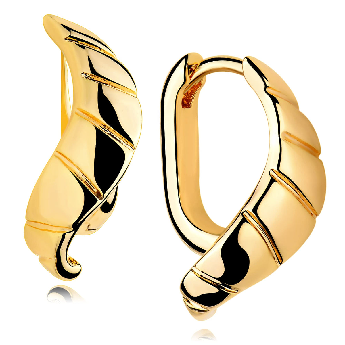 VACRONA Cubic Zirconia Huggie Earrings 14k Gold Plated Tiny Earrings Small Huggie Hoop Earrings Simple Lightweight Hoops Gift for Women