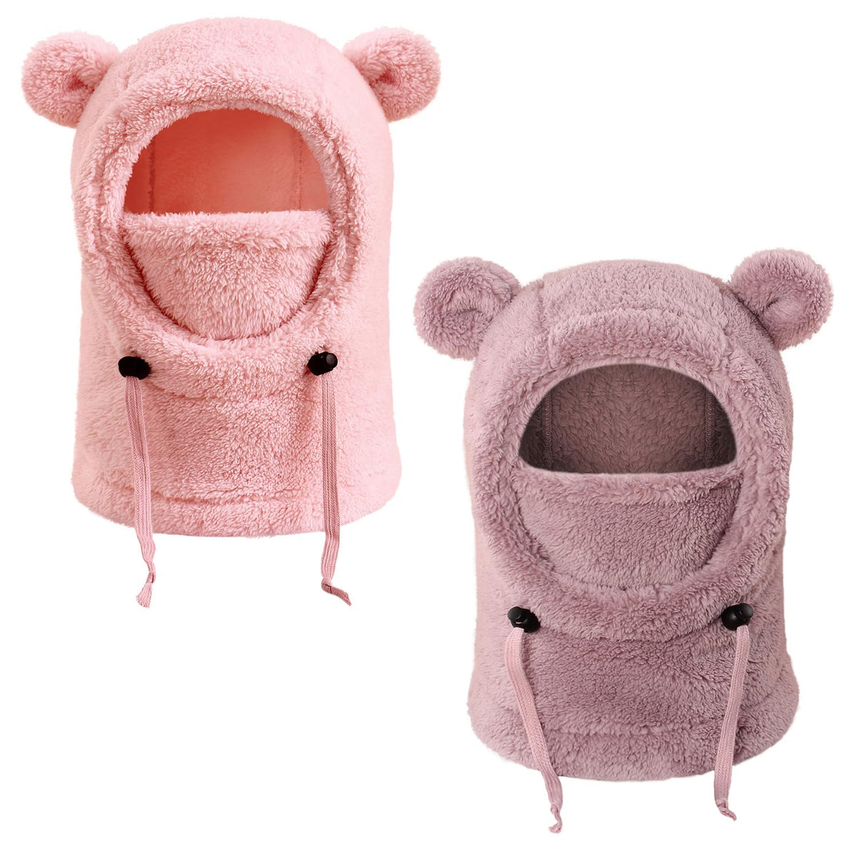 Kids Winter Fleece Hats Children's Balaclava Ski Mask Windproof Warm Adjustable with Fleece Lining Hat for Boys Girls