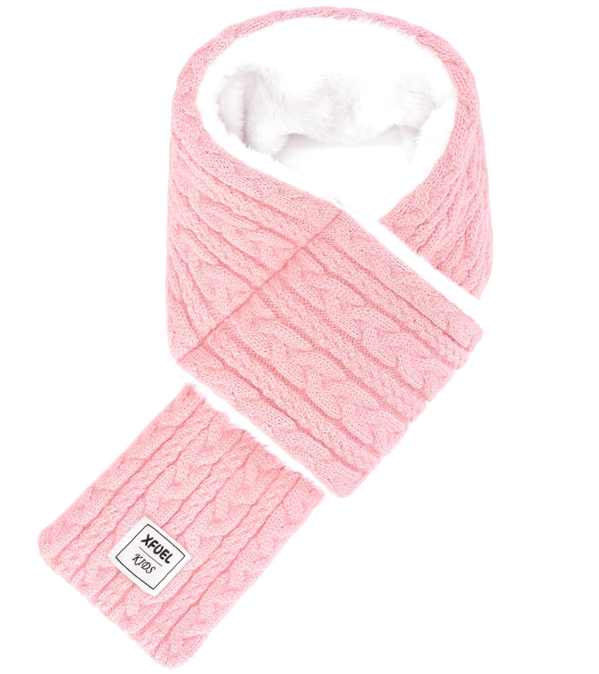 Kids Scarf, Winter Scarves for Girls Boys, Knitted Cross Tie Neck Warmer