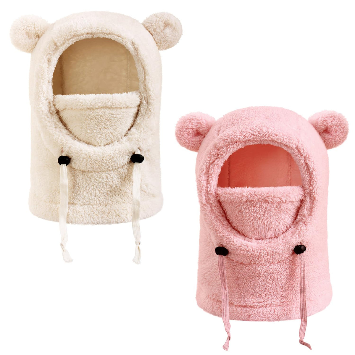 Kids Winter Fleece Hats Children's Balaclava Ski Mask Windproof Warm Adjustable with Fleece Lining Hat for Boys Girls