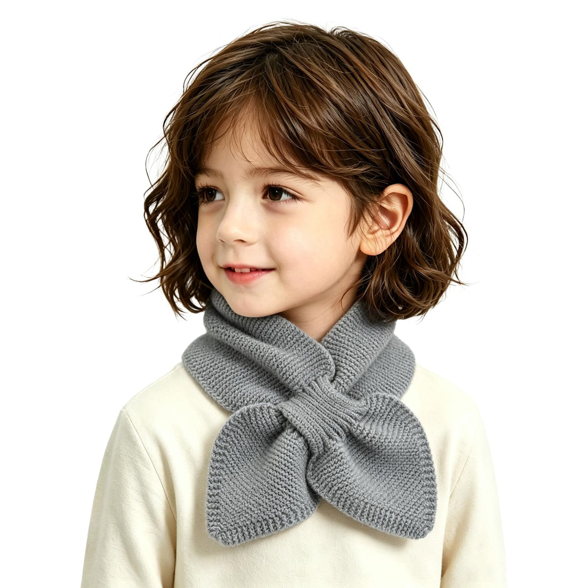FSTEOE Knit Kids Winter Scarf Toddler Neck Warmer Boys Girls Cross Tie