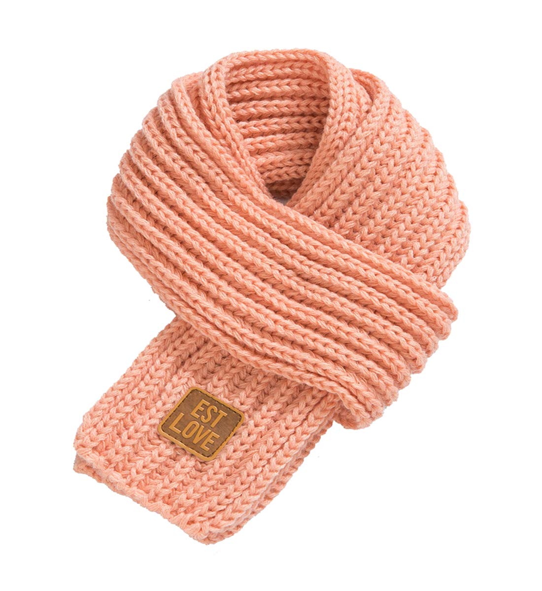 Kids Winter Knitted Warm Scarf Boys Girls Toddlers Solid Color Soft Scarfs Neck Warmer