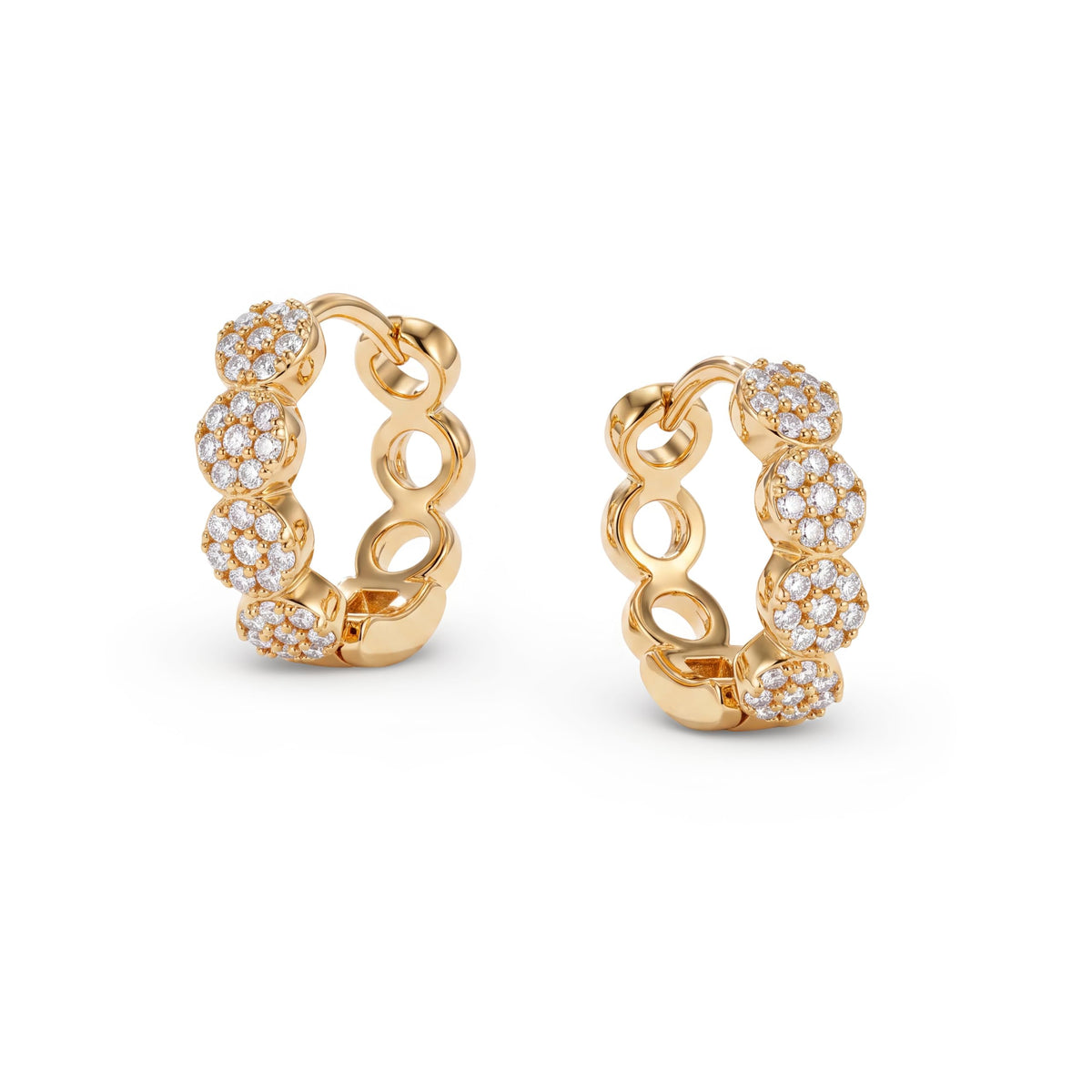 VACRONA Cubic Zirconia Huggie Earrings 14k Gold Plated Tiny Earrings Small Huggie Hoop Earrings Simple Lightweight Hoops Gift for Women