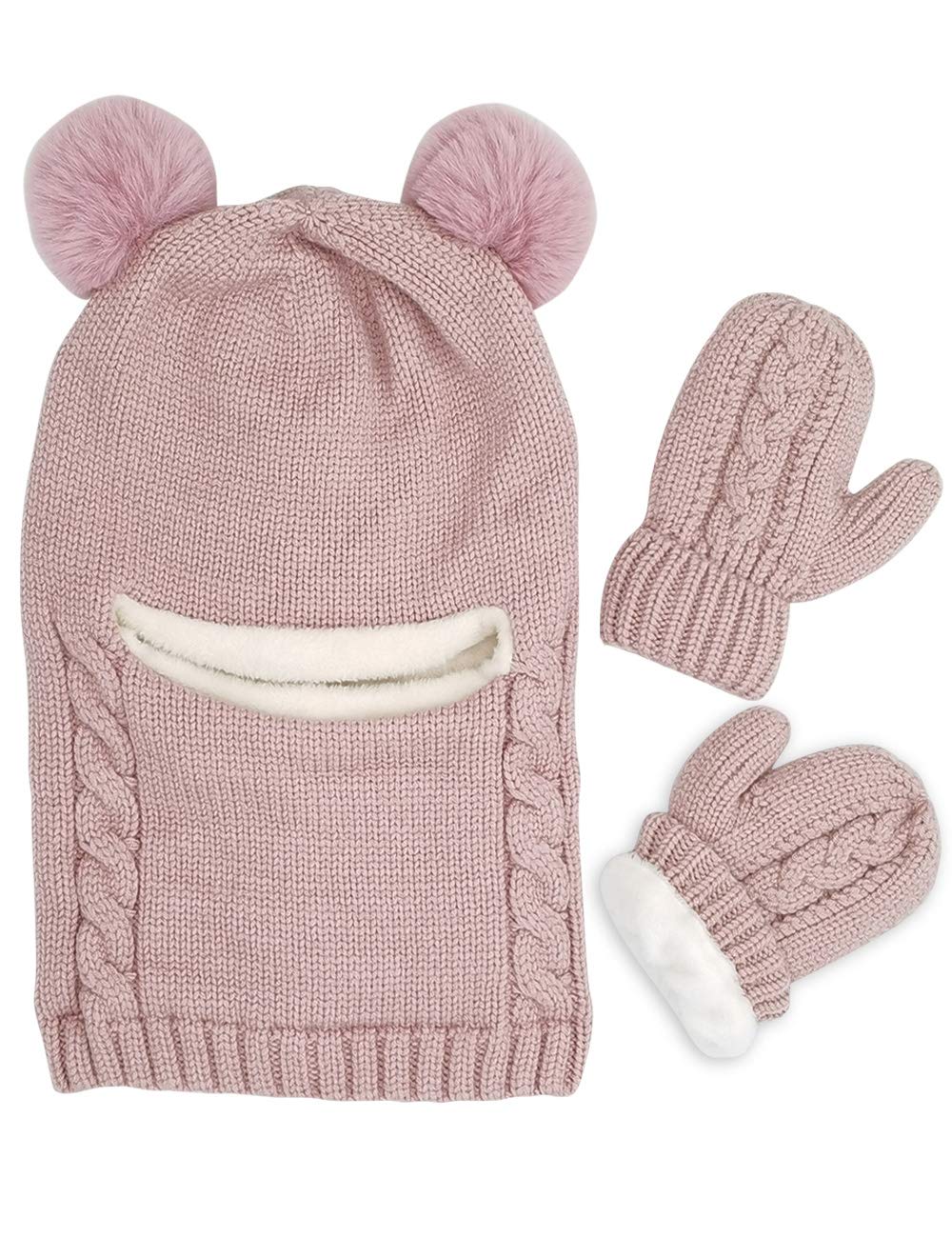 Baby Winter Hat Scarf Set, Unisex Infant Toddler Kids Hat Scarf