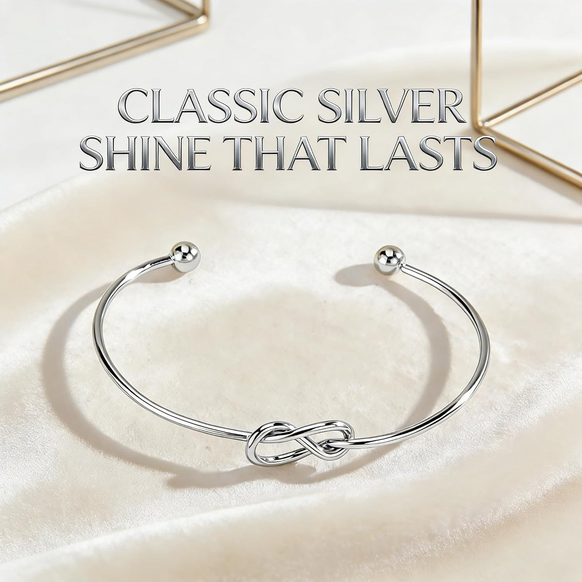 6 Pcs Silver Stackable Bracelets Set For Women Adjustable Open Cuff Bangles Flower Heart Knot Love Chain Trendy Layering Jewelry Gift Gold Plated Bracelets