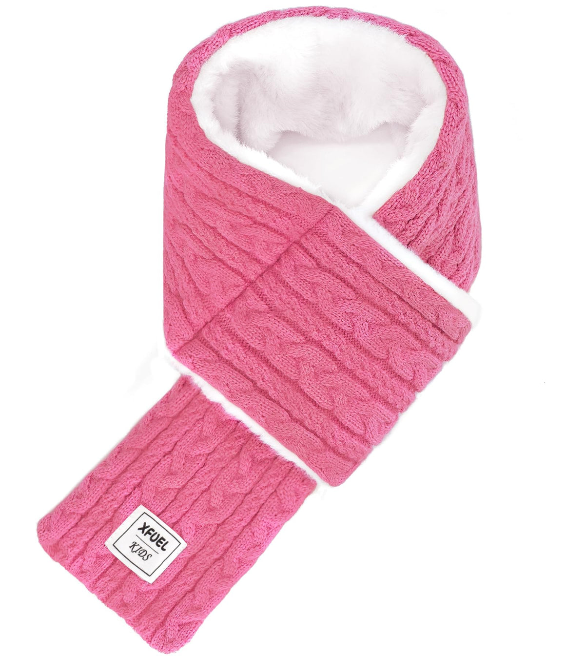 Kids Scarf, Winter Scarves for Girls Boys, Knitted Cross Tie Neck Warmer