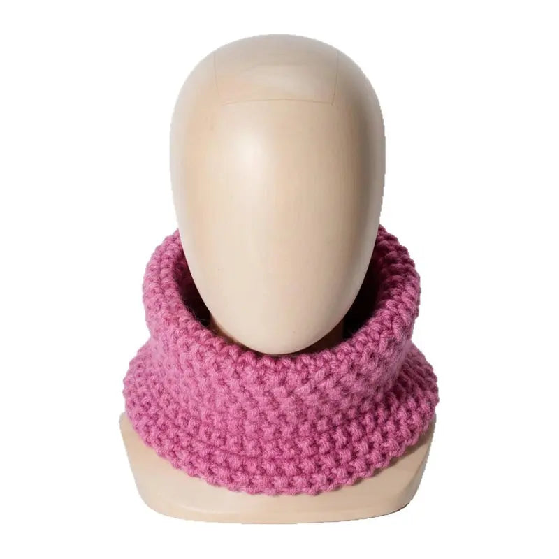 Toddler Girls' Plain Knit Cowl Neck Warmer - Soft and Thick, Non-Bulky Thick Knit Winter Sports Outdoor Accessory, Christmas Gift