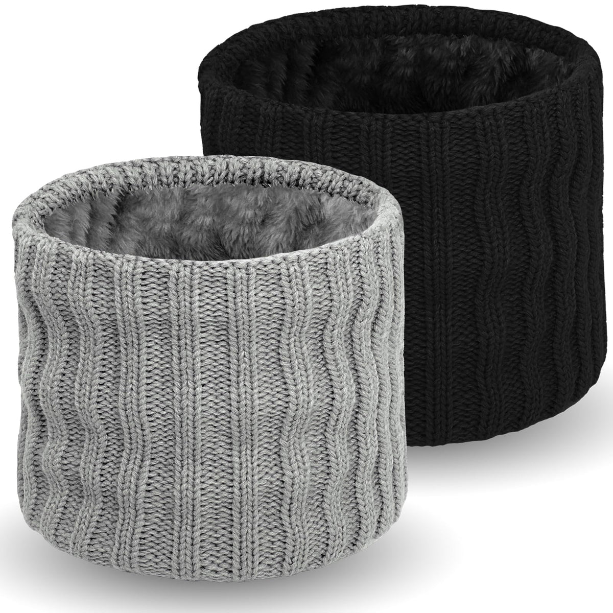 Wandx Kids Winter Neck Warmer Gaiter Knitted Infinity Scarf for Boys Girls