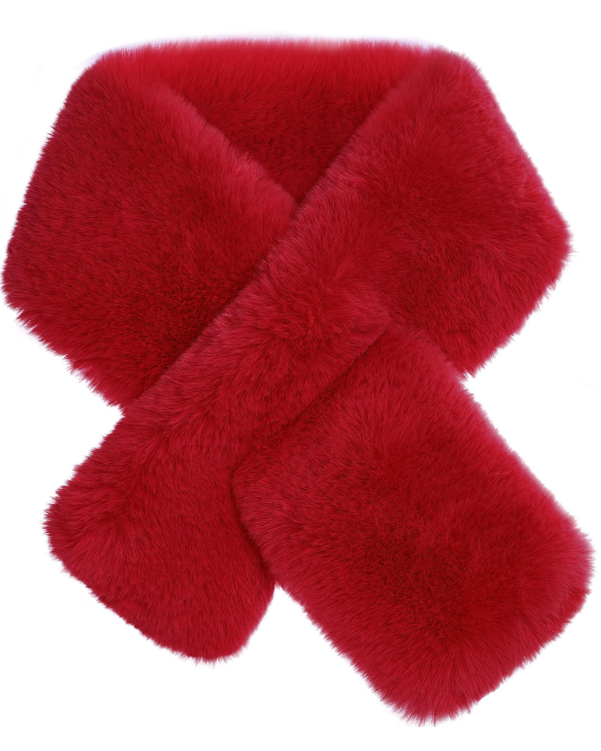 Plush Kids Fur Collar Scarf, Girls Boys Winter Rainbow Cute Scarves