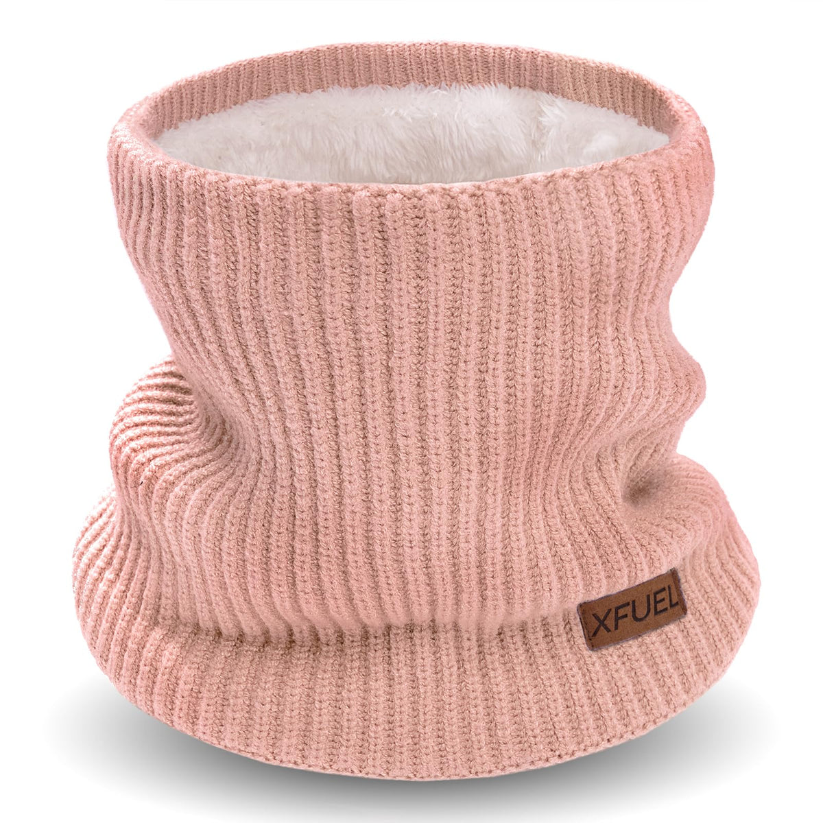 Kids Neck Warmer, Knitted Winter Neck Gaiter, Fleece Lined Infinity Scarf for Boys Girls, Ski Mask for Cold Weather