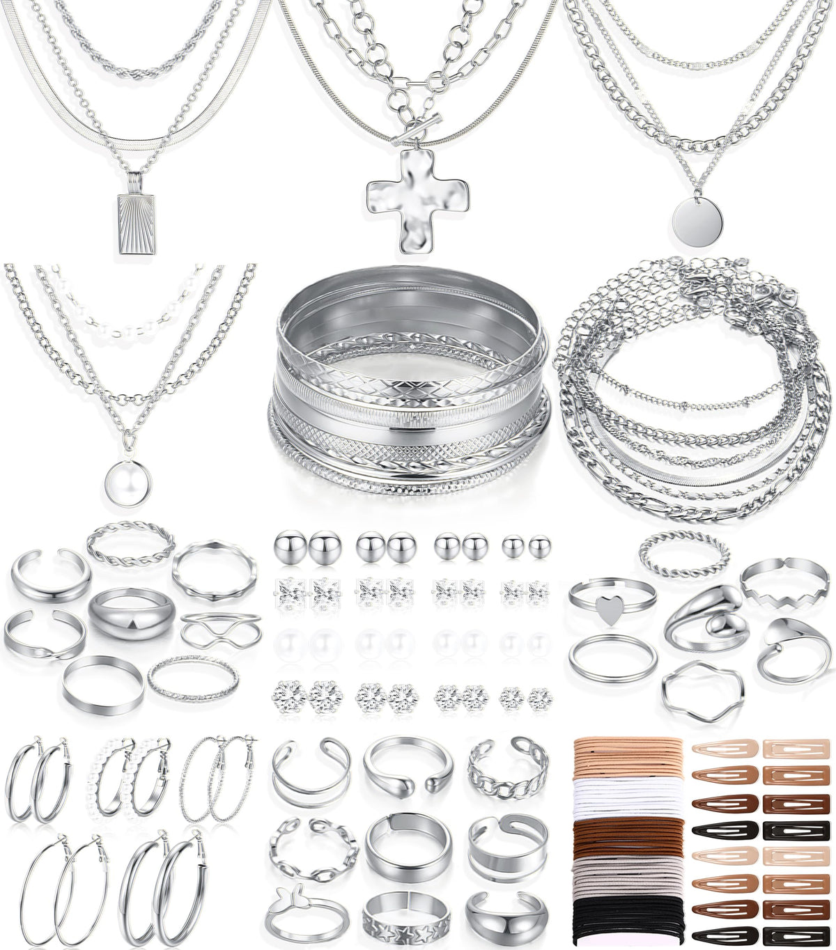 FANDY 137 Pieces Gold Jewelry Set for Women