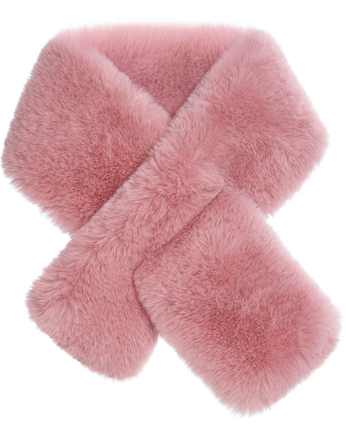 Plush Kids Fur Collar Scarf, Girls Boys Winter Rainbow Cute Scarves