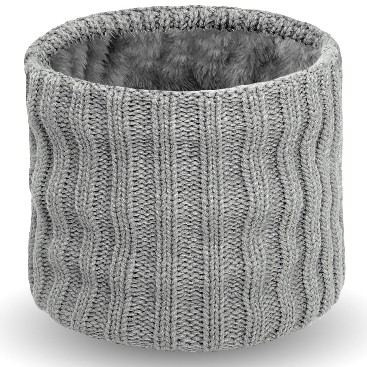 Wandx Kids Winter Neck Warmer Gaiter Knitted Infinity Scarf for Boys Girls