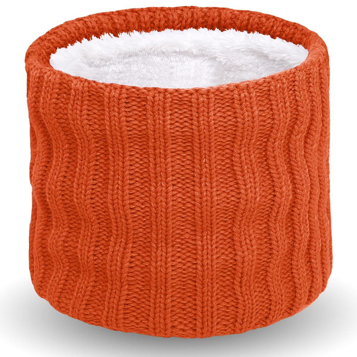 Wandx Kids Winter Neck Warmer Gaiter Knitted Infinity Scarf for Boys Girls